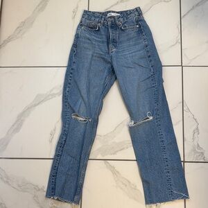 Zara Blue Straight Leg Women's Jeans